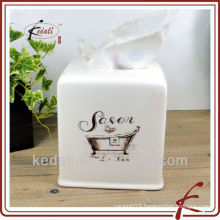 square ceramic tissue paper box